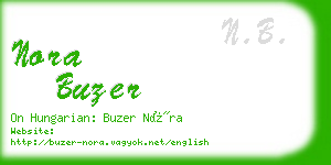 nora buzer business card